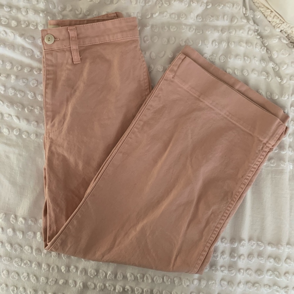 Madewell Canvas Wide leg blush pants